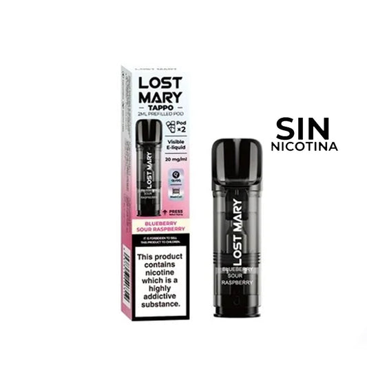 Pack 2 Cápsulas Pod Lost Mary Tappo Air Blueberry Sour Raspberry | Sin Nicotina