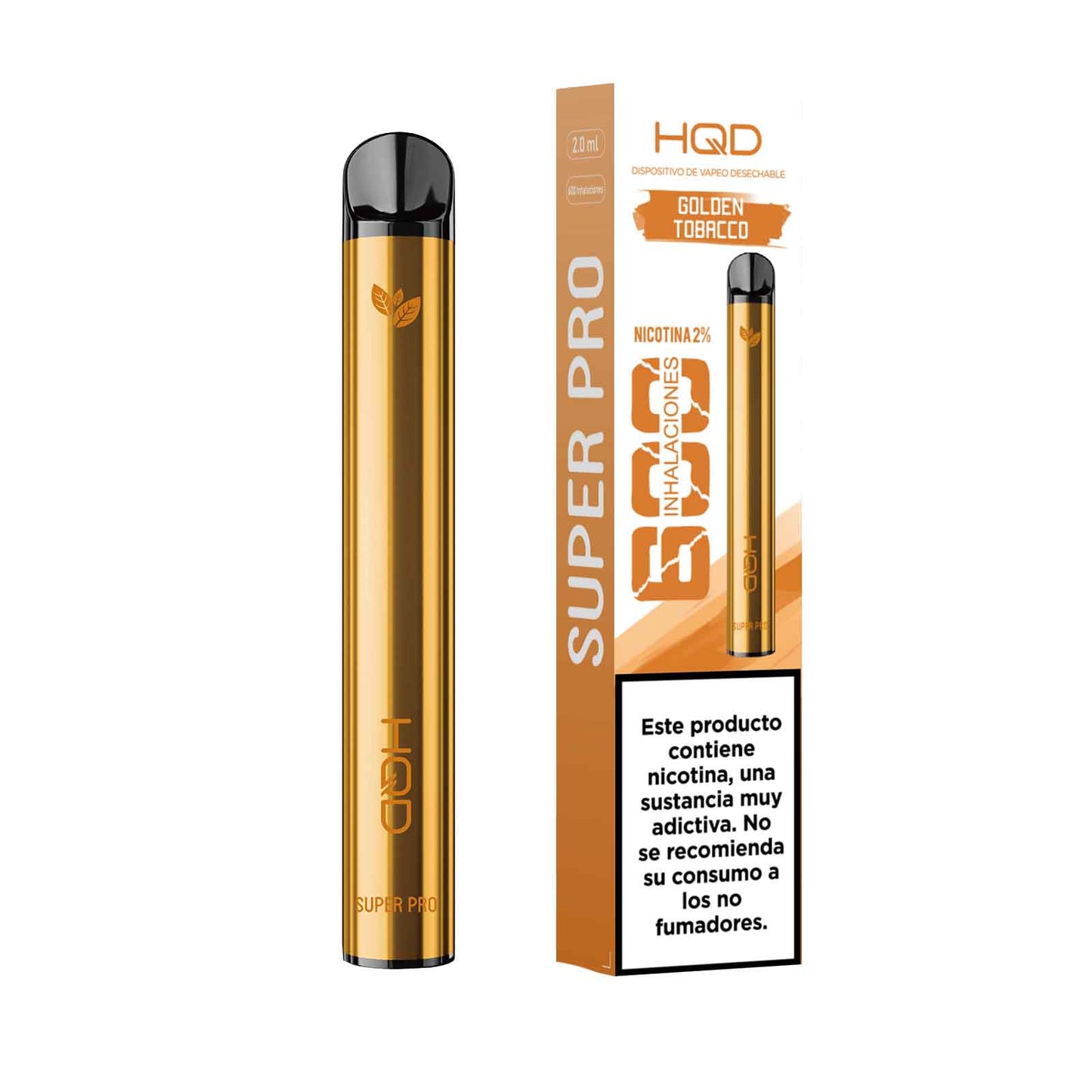 HQD Super 600 Puffs - Tabac doré