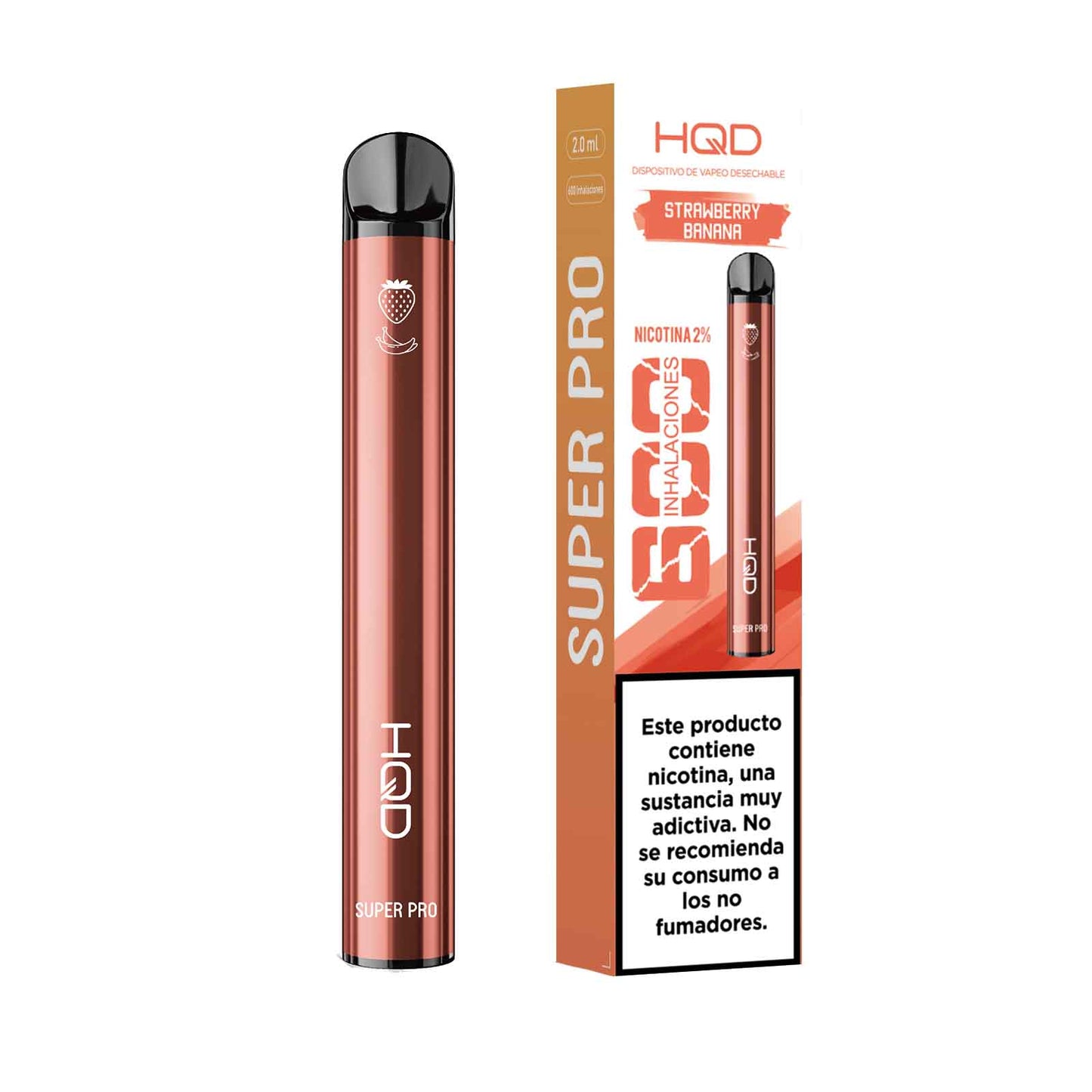 HQD Super 600 Puffs - Fraise Banane