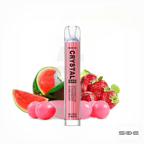 Barre de cristal à dosettes jetables Pastèque Fraise Bubblegum 20 mg Ske