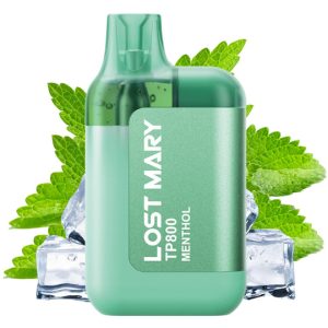 Lost Mary TP800 Menthol – Vape desechable sabor menta refrescante y helado"